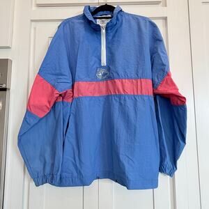 Vintage 90s Perth Sports Club Colorblock Windbreaker Jacket L Plastic Logo